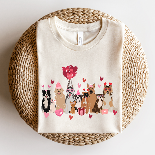 Valentine Dogs Natural Tee