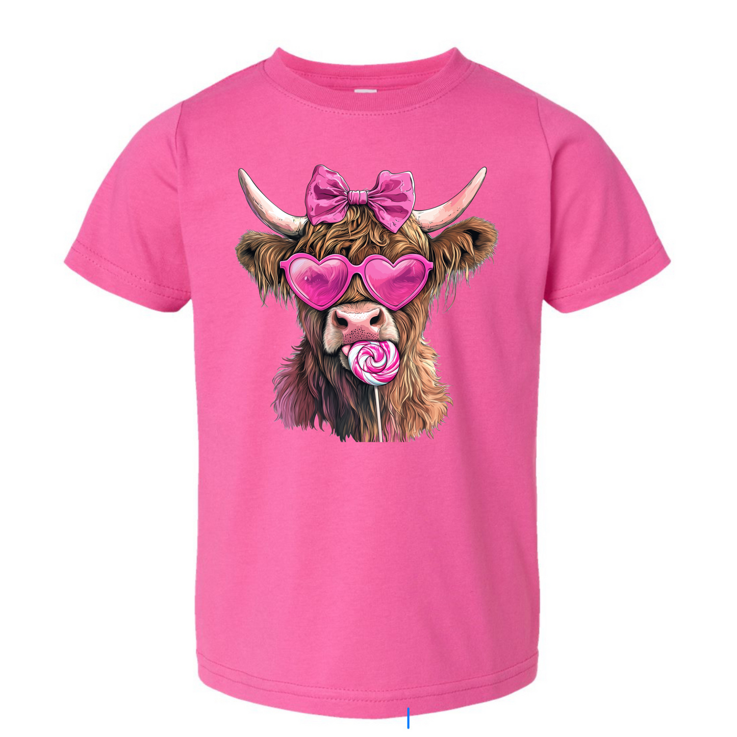 Highland Cow Pink Tee