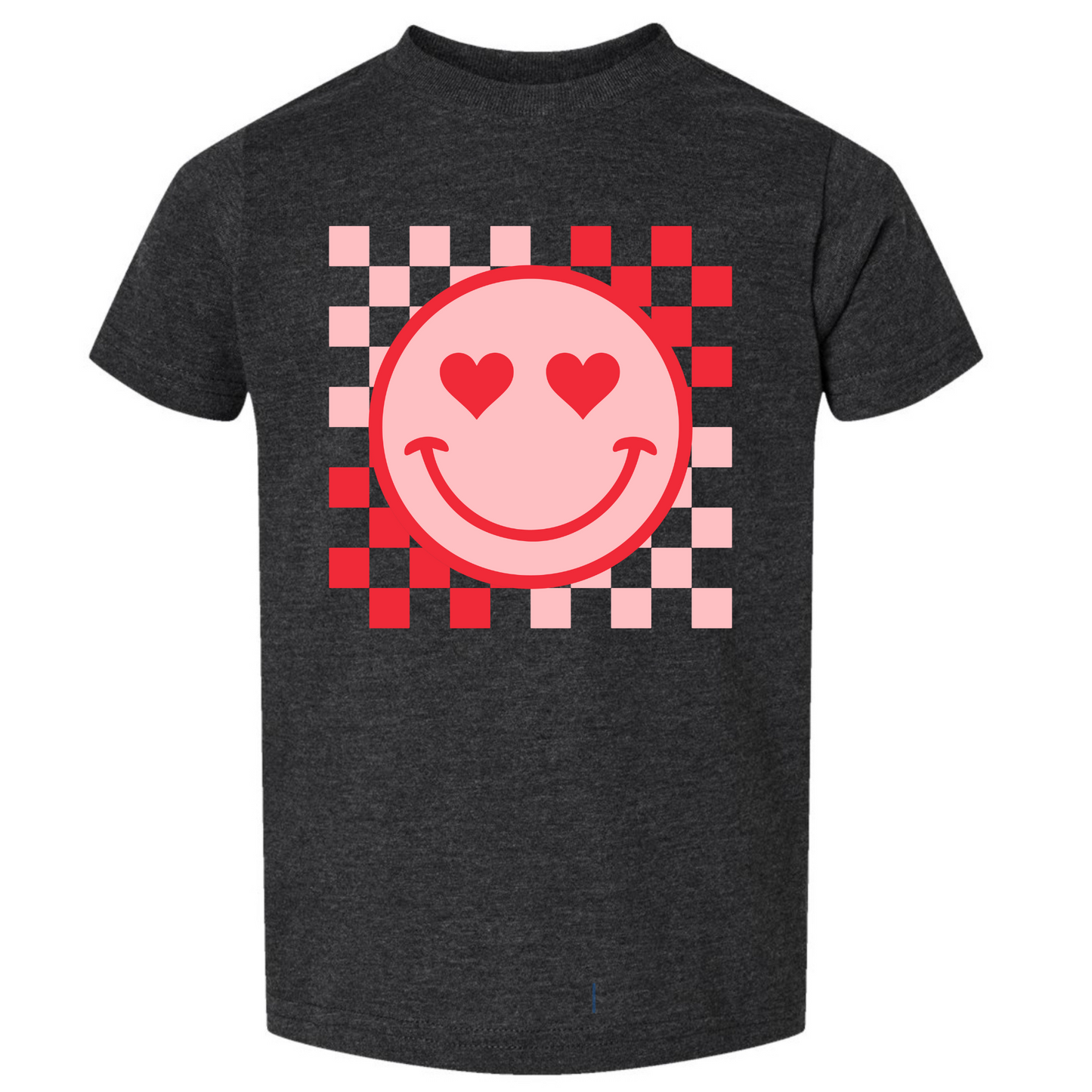 Checkered Smiley Dark Grey Tee