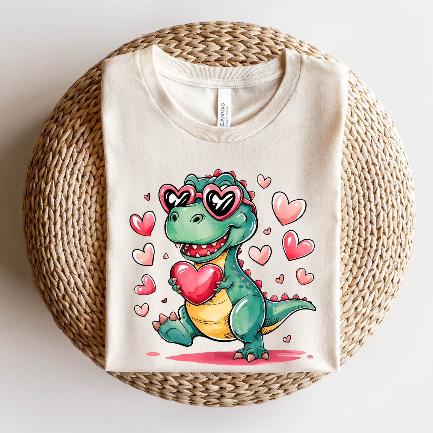 Dino Hearts Natural Tee